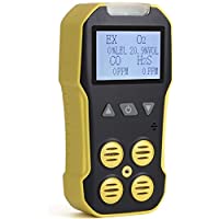 FORENSICS - Detector y medidor multigas básico | O2- CO- H2S- LEL | Recarga USB | Alarmas de sonido- luz y vibración…
